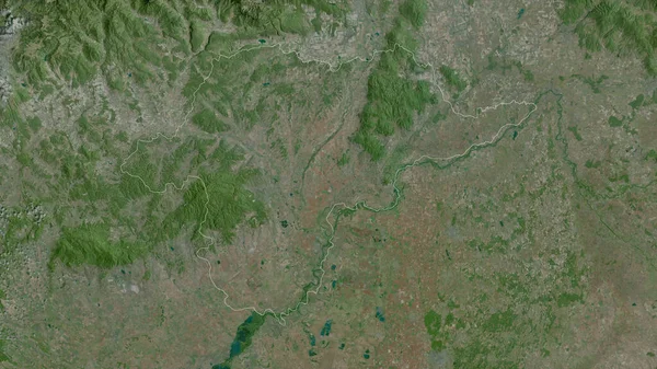 Borsod Abaj Zemplen County Hungary Satellite Imagery Shape Outlined Its — Stock Photo, Image