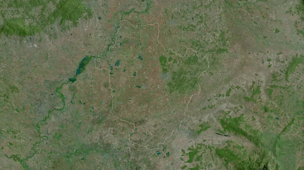 Hajdu Bihar Provincie Hongarije Satellietbeelden Vorm Geschetst Tegen Zijn Landelijk — Stockfoto