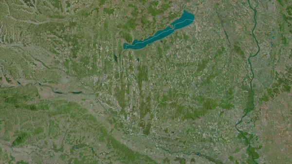 Somogy County Hungary Satellite Imagery Shape Outlined Its Country Area — Stock Photo, Image