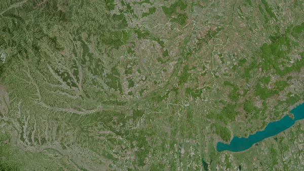 ハンガリーの郡Vas 衛星画像 形状は その国の領域に対して概説 3Dレンダリング — ストック写真
