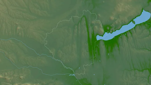 Zala County Hungary Colored Shader Data Lakes Rivers Shape Outlined — Stock Photo, Image