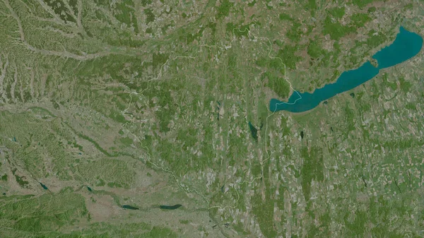 Zala Provincie Van Hongarije Satellietbeelden Vorm Geschetst Tegen Zijn Landelijk — Stockfoto