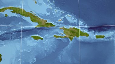 Haiti. Mahalle - dış hatları olmayan uzak perspektif. uydu resimleri