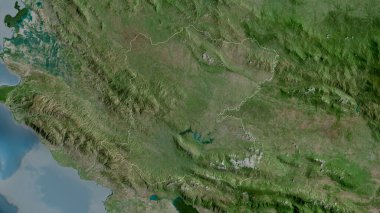 Merkez, Haiti Bölümü. Uydu görüntüleri. Ülke alanına göre şekillendirilmiş. 3B görüntüleme