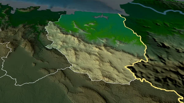 Nord Est Departament Haiti Powiększył Podkreślił Główne Cechy Krajobrazu Fizycznego — Zdjęcie stockowe