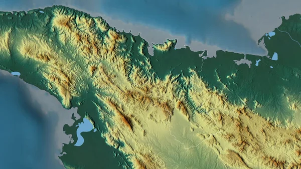 Norte Departamento Haití Relieve Colores Con Lagos Ríos Forma Delineada — Foto de Stock