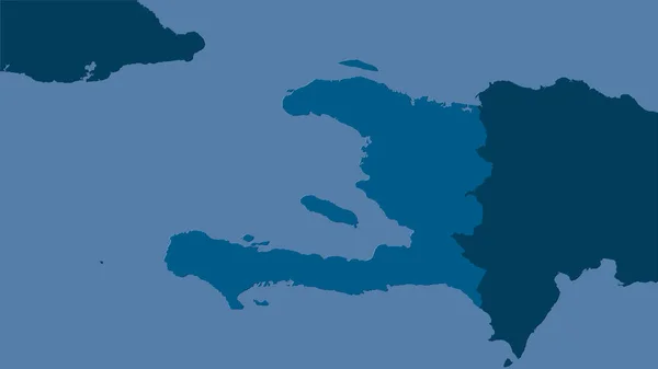 Haiti Gebiet Auf Der Soliden Landkarte Der Stereographischen Projektion Rohzusammensetzung — Stockfoto