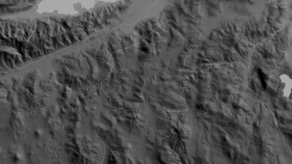 コパンホンジュラスの部署だ 湖や川とグレースケールの地図 形状は その国の領域に対して概説 3Dレンダリング — ストック写真