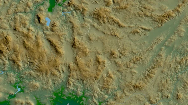 ホンジュラスのフランシスコ モラザンです 湖や川と色シェーダーデータ 形状は その国の領域に対して概説 3Dレンダリング — ストック写真