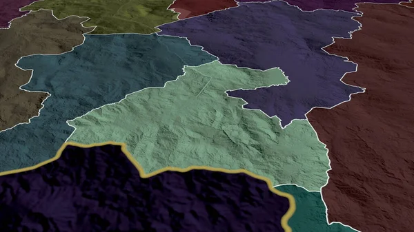 Пас Департамент Гондураса Увеличен Выделен Цветная Карта Административного Деления Рендеринг — стоковое фото