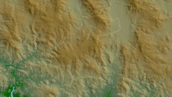 ラパス ホンジュラスの部門 湖や川と色シェーダーデータ 形状は その国の領域に対して概説 3Dレンダリング — ストック写真