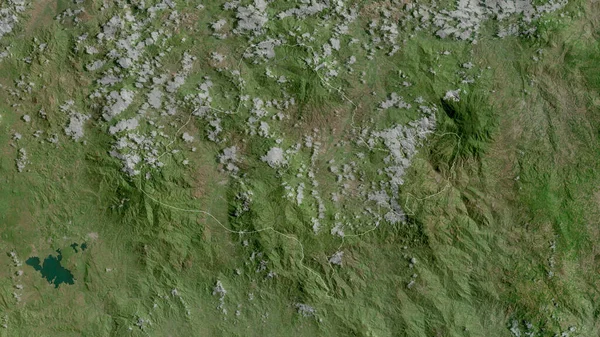 Ocotepeque Departamento Honduras Imágenes Satélite Forma Delineada Contra Área País — Foto de Stock