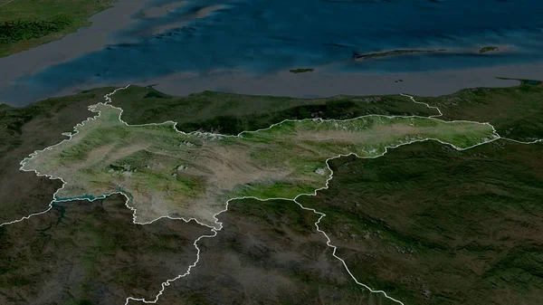 Yoro Département Honduras Zoomé Mis Évidence Imagerie Satellite Rendu — Photo