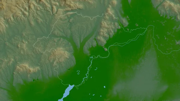 Borsod Abaj Zemplen County Hungary Colored Shader Data Lakes Rivers — Stock Photo, Image