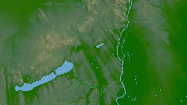 Fejer Επαρχία Της Ουγγαρίας Χρωματιστά Δεδομένα Σκίασης Λίμνες Και Ποτάμια — Φωτογραφία Αρχείου