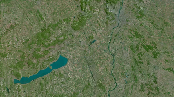 Fejer Grevskapet Ungern Satellitbilder Form Som Skisseras Mot Dess Landområde — Stockfoto