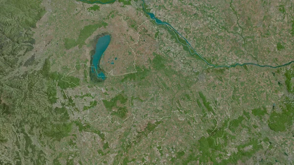 Gyor Moson Sopron Kreis Ungarn Satellitenbilder Umrissen Gegen Das Land — Stockfoto