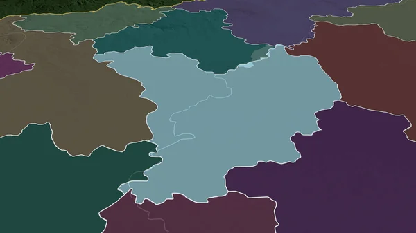 Нагыкун Сольнок Уезд Венгрии Увеличенный Выделенный Цветная Карта Административного Деления — стоковое фото