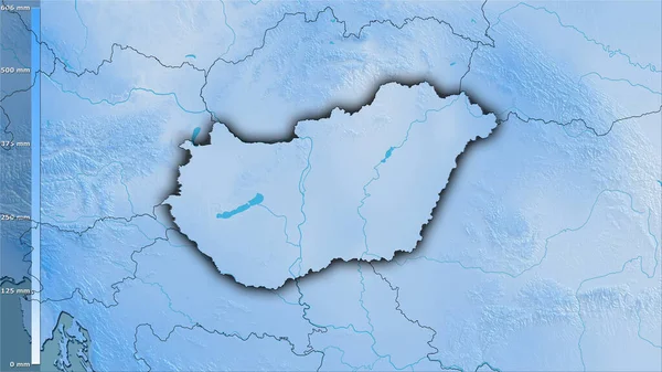 헝가리 지역내에서 강우량 스테레오 전축에는 전설적 흑연으로 래스터 — 스톡 사진