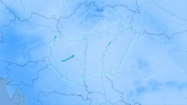 Área Hungria Mapa Anual Precipitação Projeção Estereográfica Composição Bruta Camadas — Fotografia de Stock
