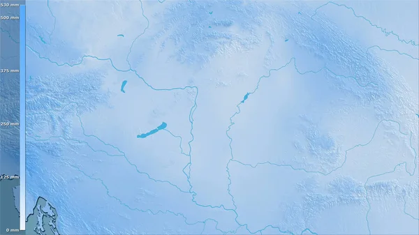 Precipitación Del Cuarto Más Seco Dentro Del Área Hungría Proyección — Foto de Stock