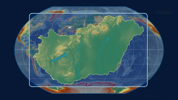 Zoomed Met Het Oog Hongarije Schets Met Perspectief Lijnen Tegen — Stockfoto