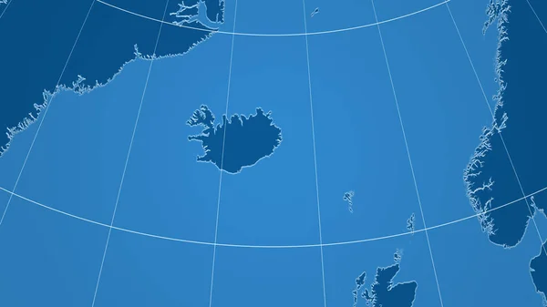 Исландия Соседство Отдаленная Перспектива Очертаний Формы Маска Суши Океана — стоковое фото