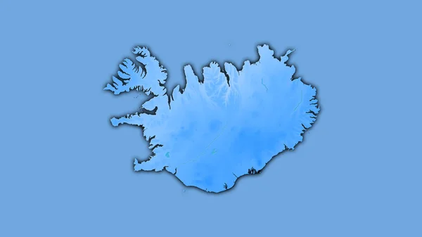 Superficie Islande Sur Carte Annuelle Des Précipitations Dans Projection Stéréographique — Photo
