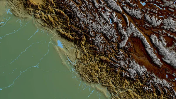 Himachal Pradesh Union Territory India Colored Shader Data Lakes Rivers — Stock Photo, Image