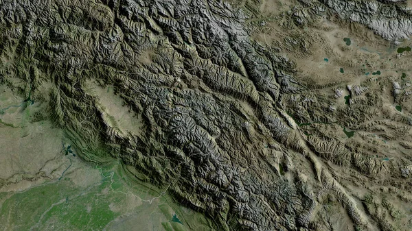 Jammu Kashmir State India Satellite Imagery Shape Outlined Its Country — Stock Photo, Image