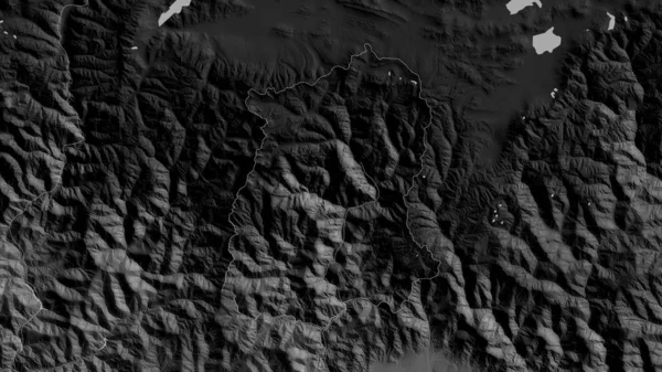 Sikkim Estado India Mapa Acinzentado Com Lagos Rios Forma Delineada — Fotografia de Stock