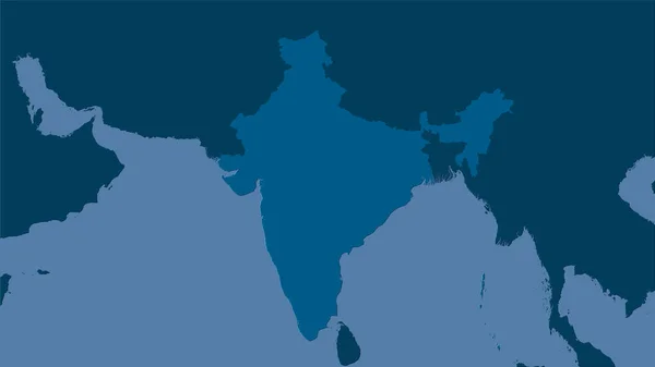 Stereografik Projeksiyondaki Hindistan Bölgesi Raster Katmanlarının Ham Bileşimi — Stok fotoğraf
