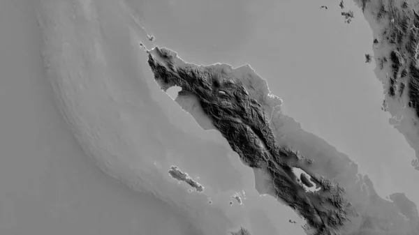 アチェ インドネシアの自治州 湖や川とグレースケールの地図 形状は その国の領域に対して概説 3Dレンダリング — ストック写真