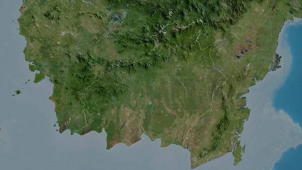 Kalimantan Tengah Provincie Indonésie Satelitní Snímky Tvar Rýsoval Jeho Venkovské — Stock fotografie