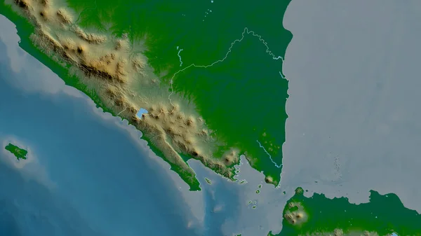 Lampung Provinsen Indonesien Färgade Skuggdata Med Sjöar Och Floder Form — Stockfoto