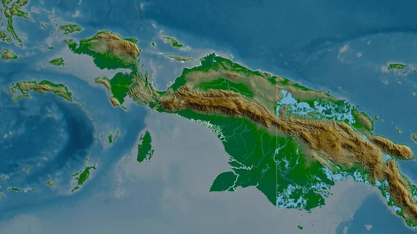 Папуа Провінція Індонезія Кольорові Шейдерні Дані Озерами Річками Фортеця Виступила — стокове фото