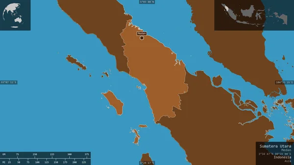 Sumatera Utara Індонезія Прилаштовані Водойми Озерами Річками Форма Представлена Проти — стокове фото