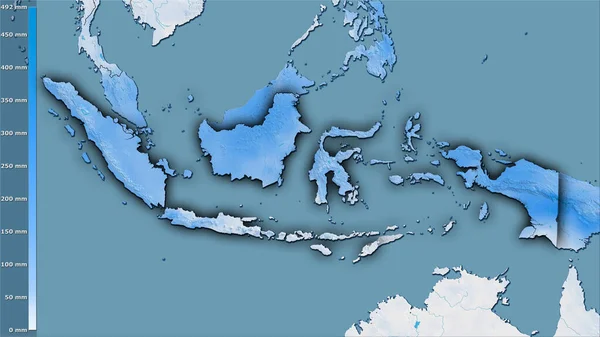 Precipitazione Del Mese Più Secco All Interno Dell Area Indonesiana — Foto Stock