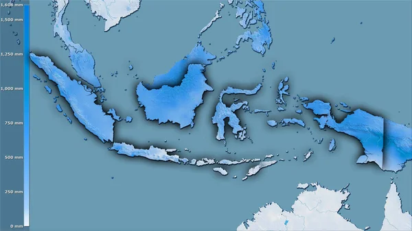 Precipitación Del Cuarto Más Seco Dentro Del Área Indonesia Proyección — Foto de Stock