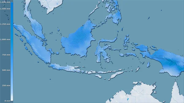 Precipitación Del Cuarto Más Seco Dentro Del Área Indonesia Proyección —  Fotos de Stock