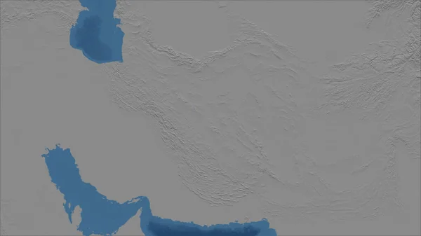 Іран Зовнішній Вигляд Країни Обрисів Мапа Висот — стокове фото