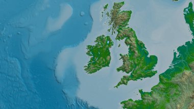 İrlanda yakınlaştı ve yakınlaştı. Ana fiziksel manzara özellikleri. 3B görüntüleme