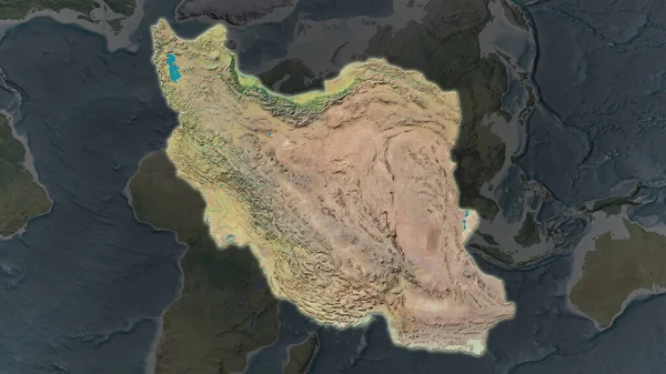 Ran Bölgesi Çevrelerinin Koyu Bir Arka Planında Büyüyüp Parlıyordu Topografik — Stok fotoğraf