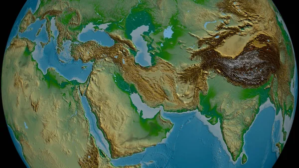 Der Iran Wuchs Und Wuchs Die Wichtigsten Physikalischen Landschaftsmerkmale Rendering — Stockfoto