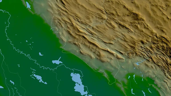 Είμαι Επαρχία Του Ιράν Χρωματιστά Δεδομένα Σκίασης Λίμνες Και Ποτάμια — Φωτογραφία Αρχείου