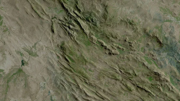 Kermanshah Province Iran Imagerie Satellite Forme Tracée Contre Zone Pays — Photo