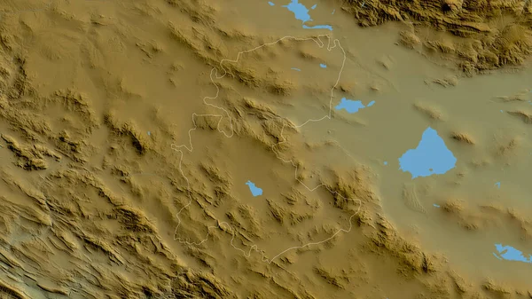 마카지 이란의 셰이더 데이터에 호수와 포함되어 있습니다 셰이프는 지역에 약술하였다 — 스톡 사진