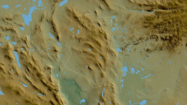 Dél Khorasan Irán Tartomány Színes Árnyalatok Tavakkal Folyókkal Alakzat Körvonalazódik — Stock Fotó