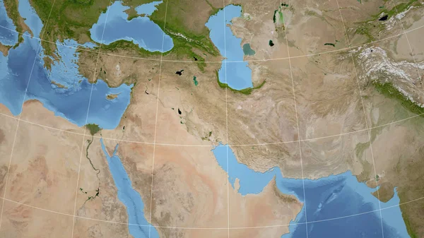 Irak Buurt Verre Perspectief Zonder Schets Satellietbeelden — Stockfoto