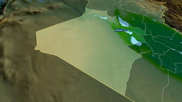 Anbar Provincia Irak Acercó Destacó Con Capital Características Principales Del —  Fotos de Stock